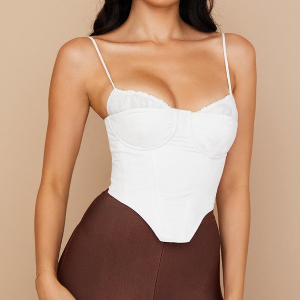 House of CB White Corset- Emiliana